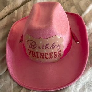 Pink Birthday Princess Cowboy Hat